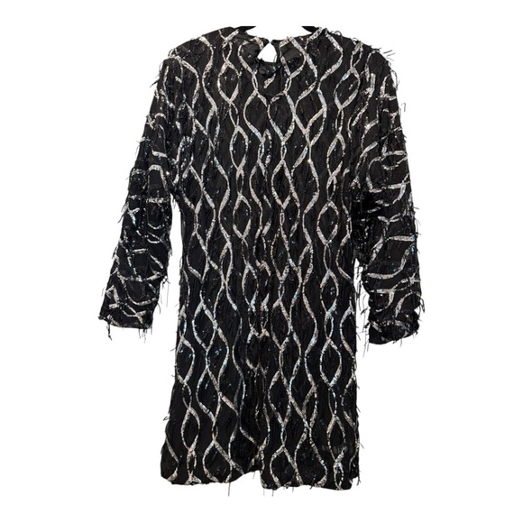 ✨ ZARA Sequin Fringed Mini Dress | Size M | New - Picture 4 of 7
